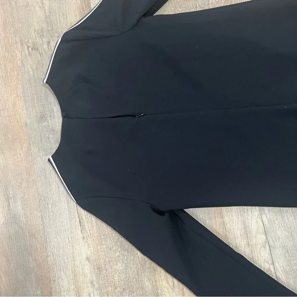 Banana Republic Womens 4 Black Side Stripe Mini Shift Mod Dress - Picture 7 of 9
